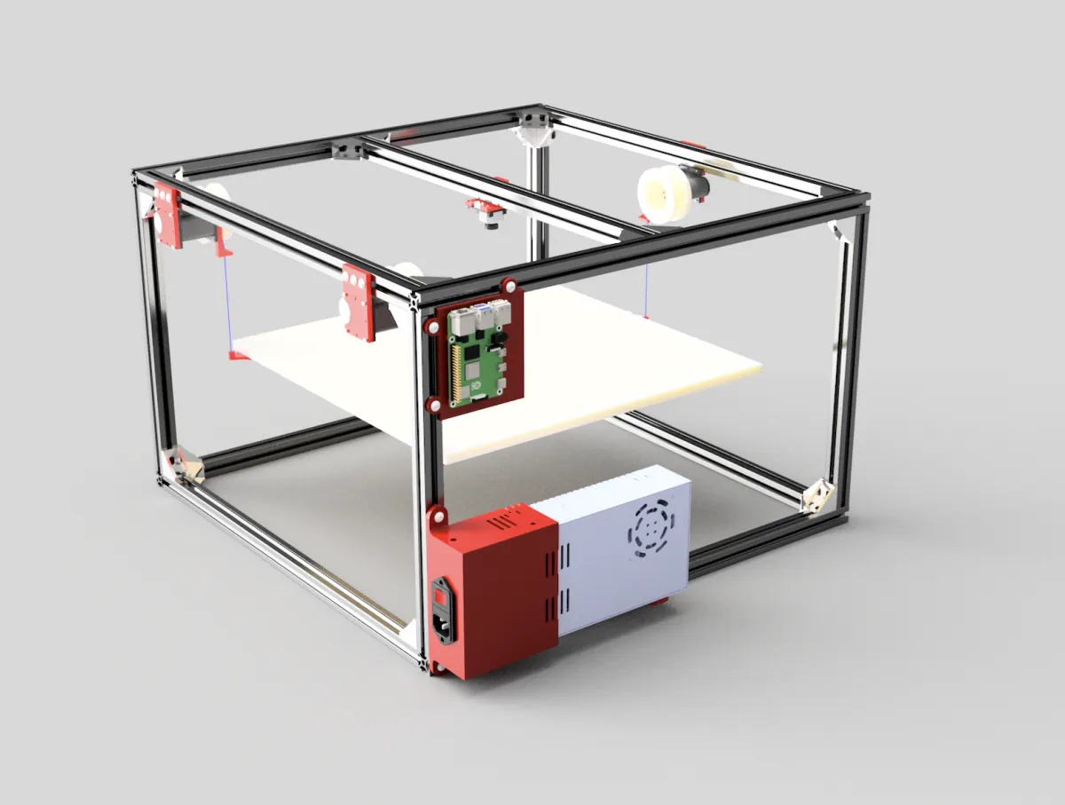 Cable-driven ball-balancing platform prototype