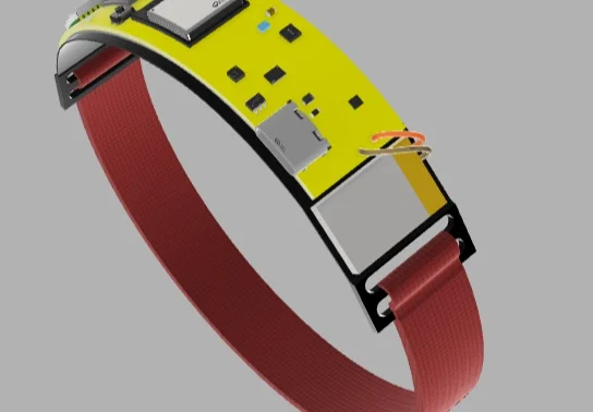 Concept render of the wearable tracker; enclosure not yet designed