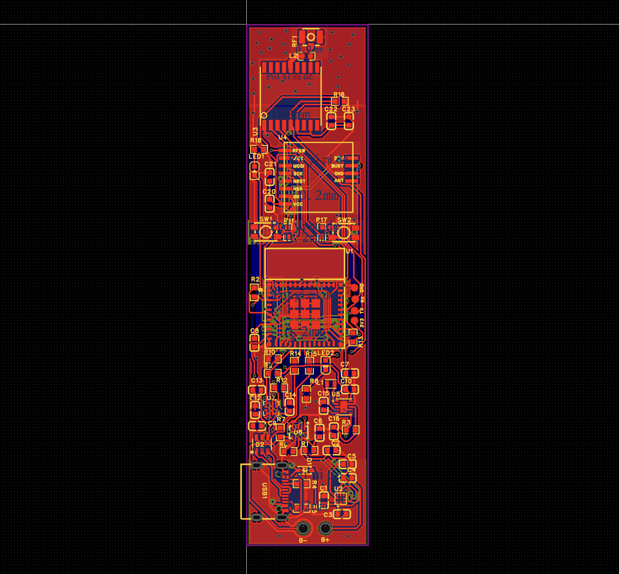 PCB routing layout for the flexible tracker
