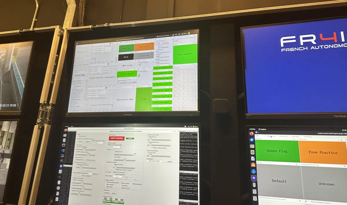 FR4IAV race-control monitoring interface